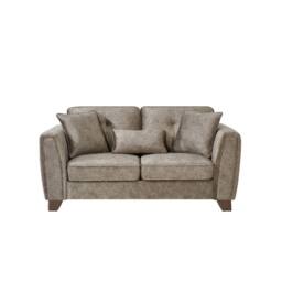 Comfy Living Ltd Faux Suede 2 Seater Sofa In Mink in Taupe - thumbnail 1