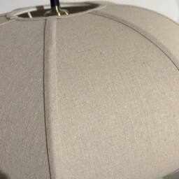 CGC Lighting Libby Large Oatmeal Rounded Stretch Linen Fabric Lampshade in Beige - thumbnail 6