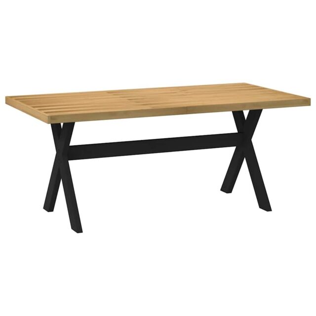 Berkfield Home Dining Table NOAIN X-Shaped Legs 180x90x75 cm Solid Wood Pine in Brown - Size: 180 x 90 x 75 cm - image 1