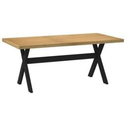 Berkfield Home Dining Table NOAIN X-Shaped Legs 180x90x75 cm Solid Wood Pine in Brown - Size: 180 x 90 x 75 cm - thumbnail 1