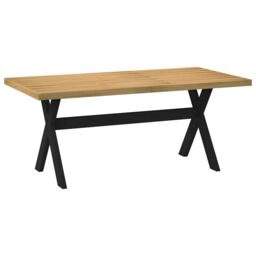 Berkfield Home Dining Table NOAIN X-Shaped Legs 180x90x75 cm Solid Wood Pine in Brown - Size: 180 x 90 x 75 cm - thumbnail 5