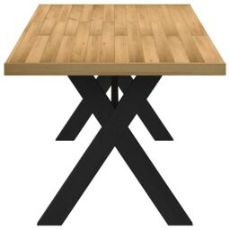 Berkfield Home Dining Table NOAIN X-Shaped Legs 180x90x75 cm Solid Wood Pine in Brown - Size: 180 x 90 x 75 cm - thumbnail 4