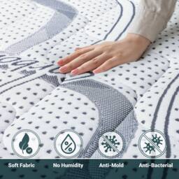 The White Stone Medium-Firmness Orthopedic Mattress, 16 cm - 140 x 175 cm in White - thumbnail 7