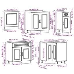 Berkfield Home 11 Piece Kitchen Cabinet Set Kalmar Grey Sonoma Engineered Wood - thumbnail 9