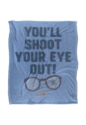 Warner Brothers A Christmas Story Eye Out Silky Touch Super Soft Throw Blanket in White - thumbnail 1