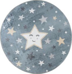 Livabliss Lilian - Kids Blue Grey Beige Yellow Washable Rug for Children's Rooms - Size: 80 cm x 150 cm - thumbnail 2