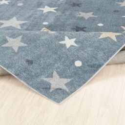 Livabliss Lilian - Kids Blue Grey Beige Yellow Washable Rug for Children's Rooms - Size: 80 cm x 150 cm - thumbnail 4