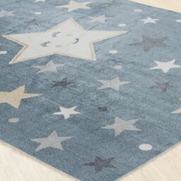 Livabliss Lilian - Kids Blue Grey Beige Yellow Washable Rug for Children's Rooms - Size: 80 cm x 150 cm - thumbnail 6