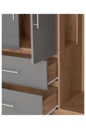 Seconique Seville 4 Door 2 Drawer Wardrobe in Grey - thumbnail 4