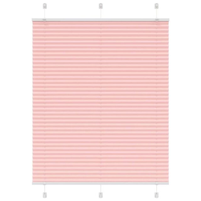 Berkfield Home Pleated Blind Pink 105x100 cm Fabric Width 104.4 cm Polyester - image 1