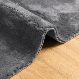 Berkfield Home Rug Short Pile Soft & Washable Anthracite 160x230 cm in Charcoal - Size: 100 cm diameter - thumbnail 6