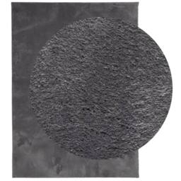 Berkfield Home Rug Short Pile Soft & Washable Anthracite 160x230 cm in Charcoal - Size: 100 cm diameter - thumbnail 1