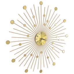 Berkfield Home Wall Clock Metal 70 cm Golden in Gold - thumbnail 1