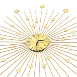 Berkfield Home Wall Clock Metal 70 cm Golden in Gold - thumbnail 4