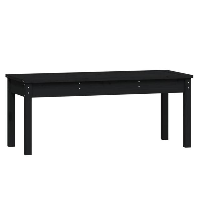 Berkfield Home Garden Bench Black 109x44x45 cm Solid Wood Pine - Size: 109 x 44 x 45 cm - image 1