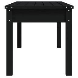 Berkfield Home Garden Bench Black 109x44x45 cm Solid Wood Pine - Size: 109 x 44 x 45 cm - thumbnail 5