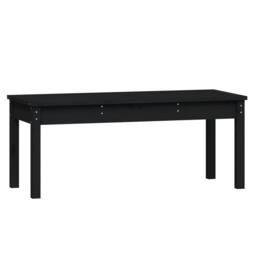 Berkfield Home Garden Bench Black 109x44x45 cm Solid Wood Pine - Size: 109 x 44 x 45 cm - thumbnail 1