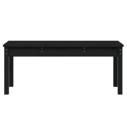Berkfield Home Garden Bench Black 109x44x45 cm Solid Wood Pine - Size: 109 x 44 x 45 cm - thumbnail 4