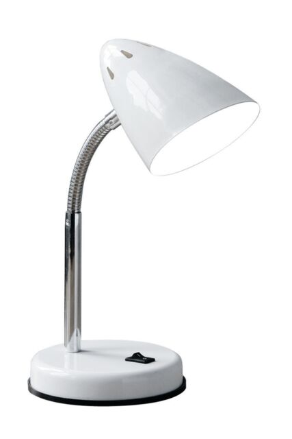 Orsina Gloss Desk Lamp, Adjustable Living Room Desk Lamp, Minimalistic Desk Lamp for Reading & Writing in White - image 1