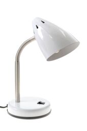 Orsina Gloss Desk Lamp, Adjustable Living Room Desk Lamp, Minimalistic Desk Lamp for Reading & Writing in White - thumbnail 2