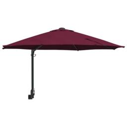 Berkfield Home Patio Umbrella Bordeaux red Polyester Large Collapsible in Burgundy - thumbnail 1