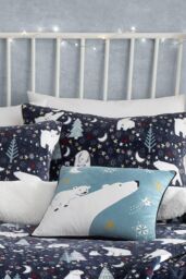 Fusion 'Starry Night' Cosy Fleece Duvet Cover Set in Blue - Size: Single - thumbnail 3