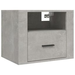 Berkfield Home Wall-mounted Bedside Cabinet Concrete Grey 50x36x40 cm - Size: 50 x 36 x 40 cm - thumbnail 2