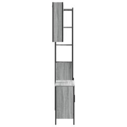 Berkfield Home 3 Piece Bathroom Cabinet Set Grey Sonoma Engineered Wood - thumbnail 7