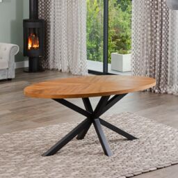 Artemis Home Dossena 170cm Oval Dining Table in Brown