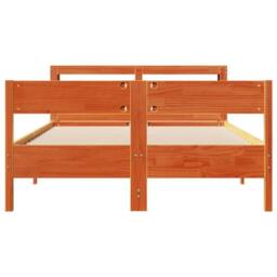 Berkfield Home Decorative Bed Frame Frame Sonoma Oak 150x200 cm King Size Wood in Brown - Size: Small Double - thumbnail 4