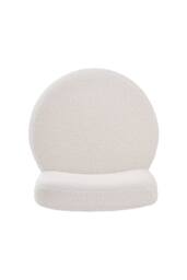 Garden Sanctuary Cream Faux Fur Vanity Stool Chair with Metal Legs - thumbnail 7