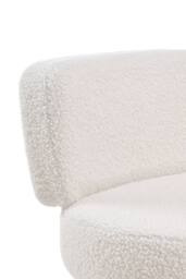 Garden Sanctuary Cream Faux Fur Vanity Stool Chair with Metal Legs - thumbnail 6