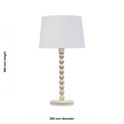 First Choice Lighting Set of 2 Bobbin - Ivory Lamps with White & Gold Shades - thumbnail 8