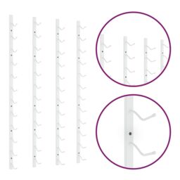 Berkfield Home Wall Mounted Wine Rack for 12 Bottles 2 pcs White Iron - thumbnail 4