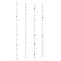 Berkfield Home Wall Mounted Wine Rack for 12 Bottles 2 pcs White Iron - thumbnail 2