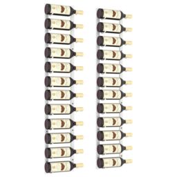Berkfield Home Wall Mounted Wine Rack for 12 Bottles 2 pcs White Iron - thumbnail 3