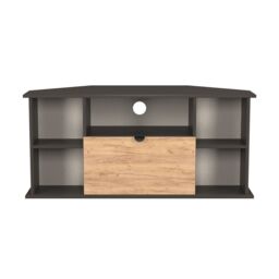 Ready Assembled 2 U Norway Corner TV Unit (Ready Assembled) in Dark Grey - thumbnail 2