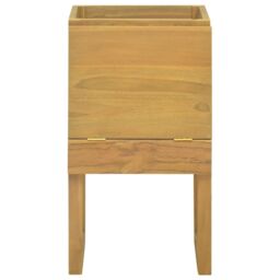 Berkfield Home Bathroom Cabinet 45x45x75 cm Solid Wood Teak in Brown - Size: 45 x 45 x 75 cm - thumbnail 3