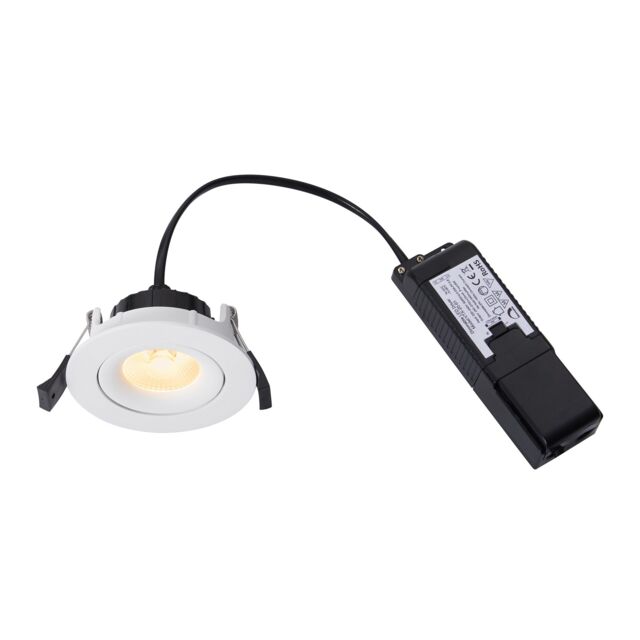 Nordlux Modern Indoor Downlight White Aluminium Intergrated LED Bathroom Safe - Mains Powered, IP44 - image 1