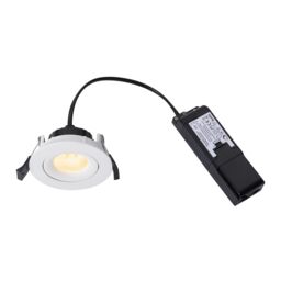 Nordlux Modern Indoor Downlight White Aluminium Intergrated LED Bathroom Safe - Mains Powered, IP44 - thumbnail 1