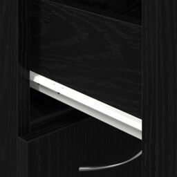 Berkfield Home Black Oak Bathroom Cabinet 25x25x170 cm Made of Engineered Wood - Size: 25 x 25 x 170 cm - thumbnail 9