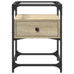 Berkfield Home Bedside Cabinets 2 pcs Sonoma Oak 40x40x55 cm Engineered Wood in Brown - Size: 40 x 40 x 55 cm - thumbnail 4