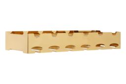 Orsina Elegant 6 Bottle Silver Wide Wine Rack, Space Saving Wine Bottle Rack For Cupboard, Stylish Wine Rack in Gold - thumbnail 1
