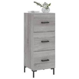 Berkfield Home Sideboard Grey Sonoma 34.5x34x90 cm Engineered Wood - thumbnail 3