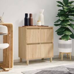 Berkfield Home Sideboard Sonoma Oak 60x35x70 cm Engineered Wood in Light Tan - Size: 60 x 35 x 70 cm - thumbnail 2