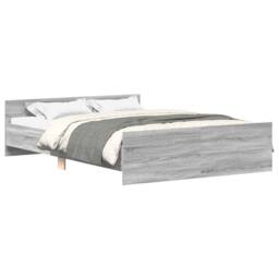 Berkfield Home Durable Bed Frame with Headboard & Footboard Grey Sonoma 150x20 - Size: King - thumbnail 3