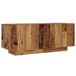 Berkfield Home TV Cabinet Old Wood 100x35x40 cm Engineered Wood in Brown - Size: 100 x 35 x 40 cm - thumbnail 2