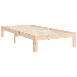 Berkfield Home Beautiful Bed Frame with Headboard 90x200 cm Solid Wood in Light Tan - thumbnail 8