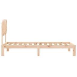 Berkfield Home Beautiful Bed Frame with Headboard 90x200 cm Solid Wood in Light Tan - thumbnail 7