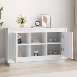 Berkfield Home Sideboard White 102x35x60 cm Engineered Wood - Size: 102 x 35 x 60 cm - thumbnail 1